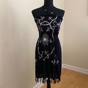 Black stretch summer dress